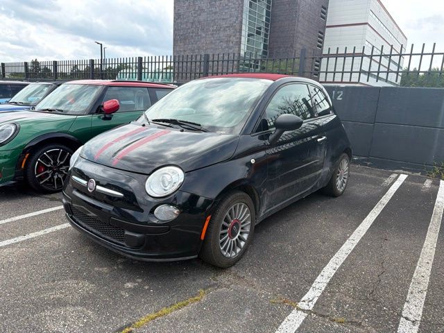 Nero Puro (Straight Black) 2015 FIAT 500 Convertible Front-Wheel Drive 5-Speed Manual