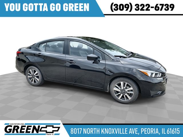 Super Black Metallic 2024 Nissan Versa Sedan Front-Wheel Drive Continuously Variable Transmission