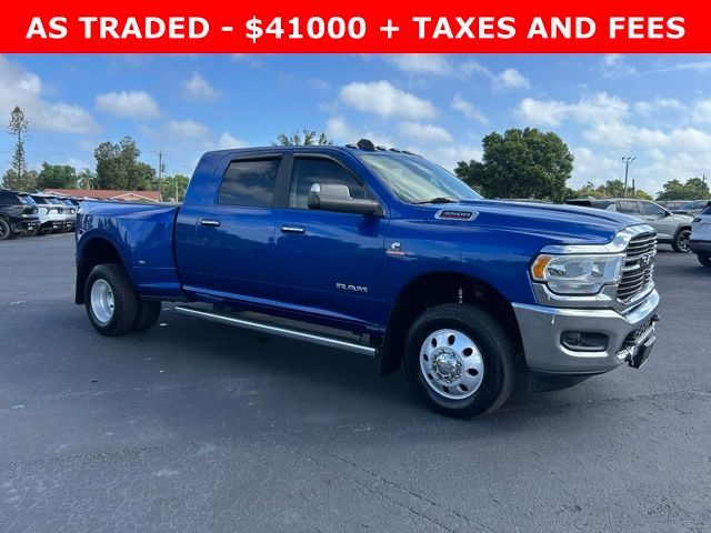 Blue Streak Pearlcoat 2019 RAM 3500 Big Horn Mega Cab DRW 4WD Pickup Truck Four-Wheel Drive 6-Speed Automatic