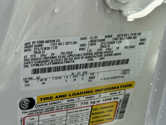 2021 Ford Expedition XLT White at DeMontrond Ford