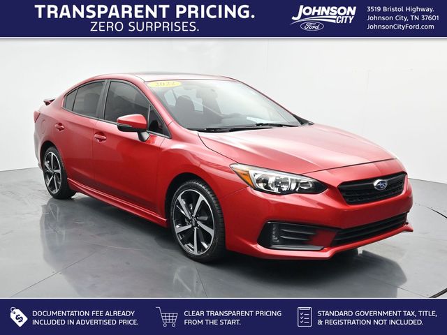 Lithium Red Pearl 2022 Subaru Impreza Sedan All-Wheel Drive Continuously Variable Transmission