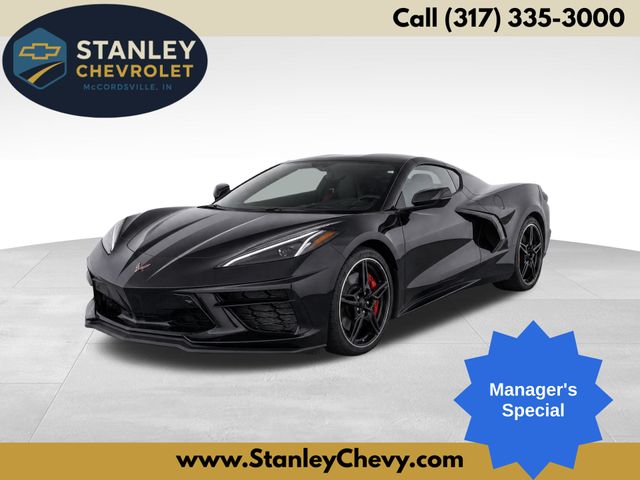 Black 2025 Chevrolet Corvette Coupe Rear-Wheel Drive 8-Speed Dual Clutch