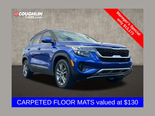 Neptune Blue 2021 Kia Seltos S AWD SUV / Crossover All-Wheel Drive Continuously Variable Transmission
