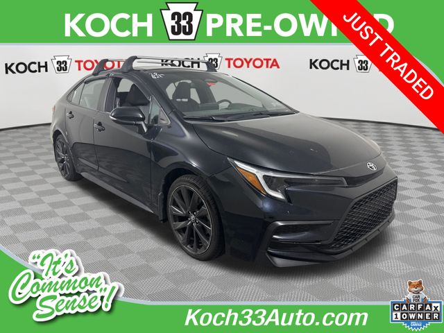 Midnight Black Metallic 2023 Toyota Corolla Sedan Front-Wheel Drive Continuously Variable Transmission