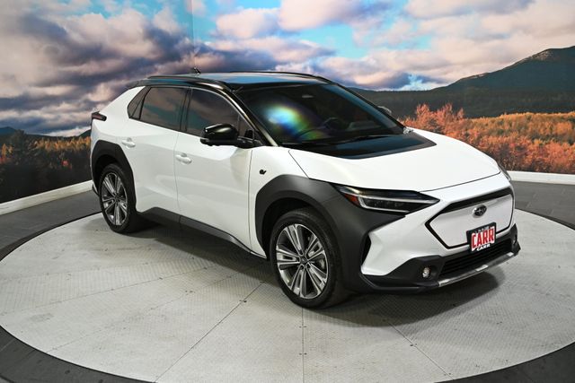 Cosmic White Pearl 2-Tone 2023 Subaru Solterra SUV / Crossover All-Wheel Drive 1-Speed Automatic