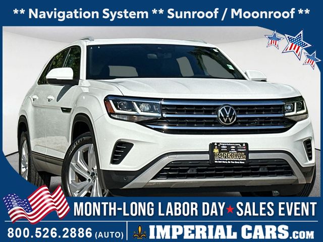 Pure White 2020 Volkswagen Atlas Cross Sport SUV / Crossover All-Wheel Drive 8-Speed Automatic