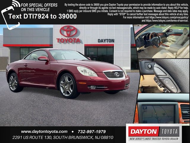 Matador Red Mica 2006 Lexus SC Convertible Rear-Wheel Drive 6-Speed Automatic