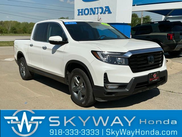 Platinum White Pearl 2023 Honda Ridgeline RTL-E AWD Pickup Truck All-Wheel Drive 9-Speed Automatic