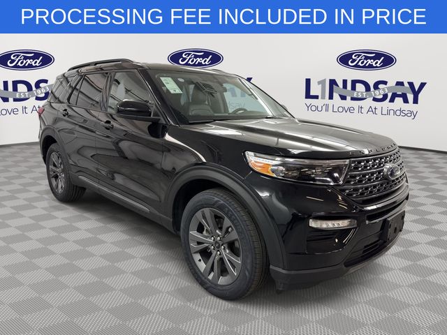 Black Metallic 2023 Ford Explorer XLT AWD SUV / Crossover All-Wheel Drive Automatic