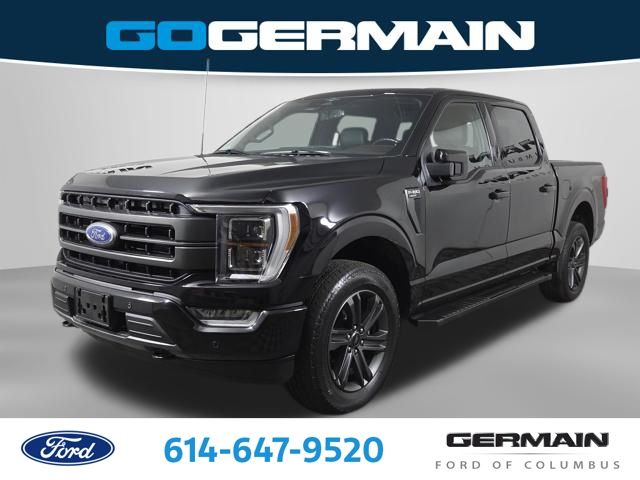 Agate Black Metallic 2023 Ford F-150 Lariat SuperCrew 4WD Pickup Truck Four-Wheel Drive Automatic