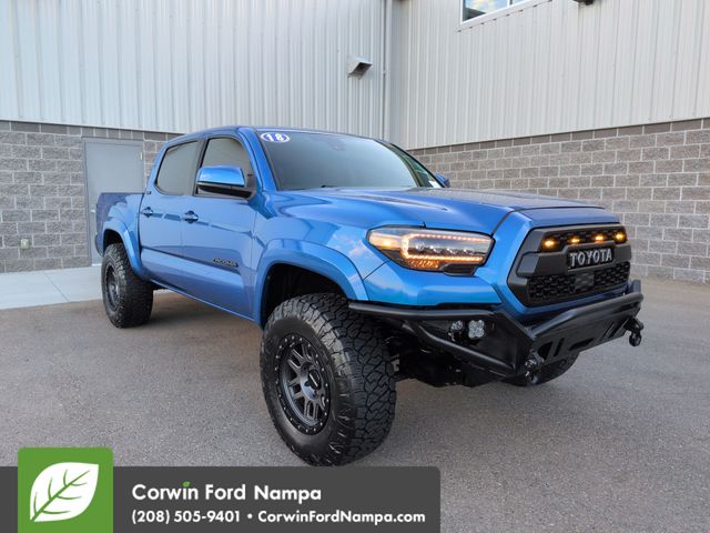 Blazing Blue 2018 Toyota Tacoma Pickup Truck Four-Wheel Drive 6-Speed Automatic
