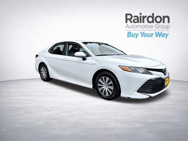 Super White 2020 Toyota Camry Hybrid Sedan Front-Wheel Drive Continuously Variable Transmission