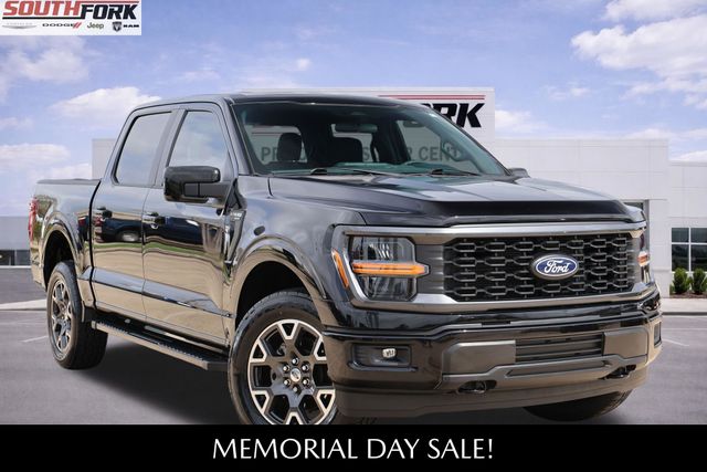Black Metallic 2024 Ford F-150 STX SuperCrew 4WD Pickup Truck Four-Wheel Drive Automatic