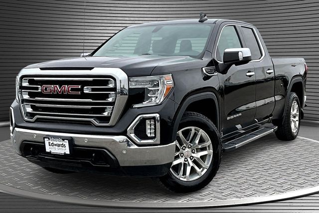 Onyx Black 2019 GMC Sierra 1500 SLT Double Cab 4WD Pickup Truck Four-Wheel Drive 8-Speed Automatic