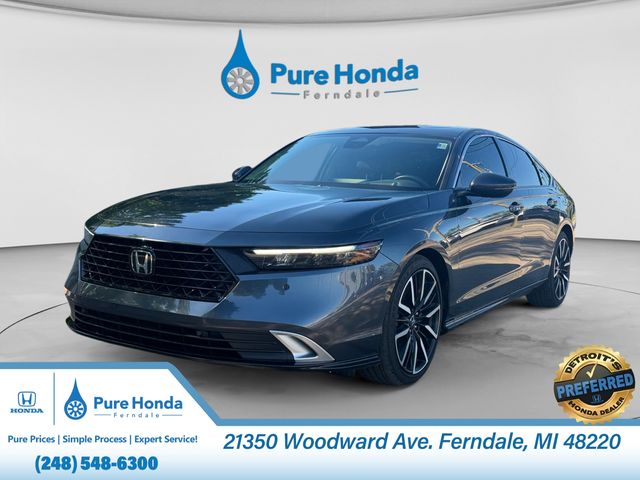 Meteorite Gray Metallic 2024 Honda Accord Hybrid Sedan Front-Wheel Drive Continuously Variable Transmission