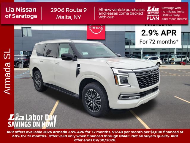 Aspen White Tricoat 2026 Nissan Armada SUV / Crossover Four-Wheel Drive 9-Speed Automatic