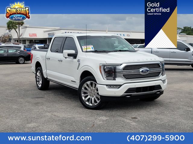 White Metallic 2022 Ford F-150 Limited SuperCrew 4WD Pickup Truck Four-Wheel Drive Automatic