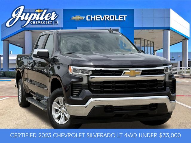 Dark Ash Metallic 2023 Chevrolet Silverado 1500 LT Crew Cab 4WD Pickup Truck Four-Wheel Drive 8-Speed Automatic