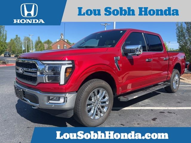 Red Metallic 2024 Ford F-150 Lariat SuperCrew 4WD Pickup Truck Four-Wheel Drive Automatic