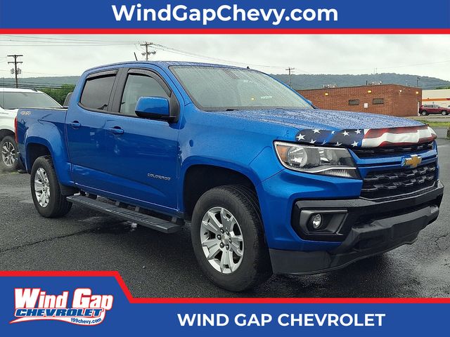 Bright Blue Metallic 2021 Chevrolet Colorado Pickup Truck Four-Wheel Drive 8-Speed Automatic