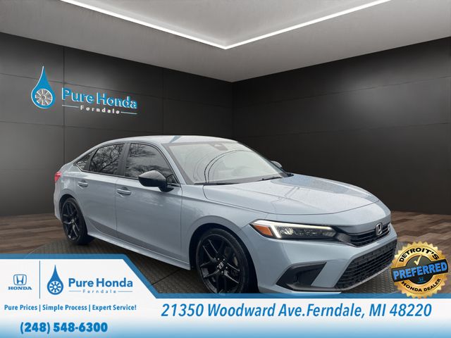 Sonic Gray Pearl 2024 Honda Civic Sport FWD Sedan Front-Wheel Drive Continuously Variable Transmission