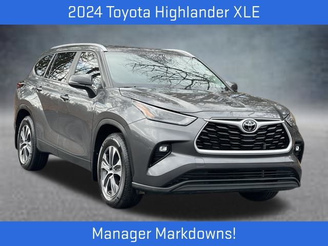 Magnetic Gray Metallic 2024 Toyota Highlander XLE FWD SUV / Crossover Front-Wheel Drive 8-Speed Automatic