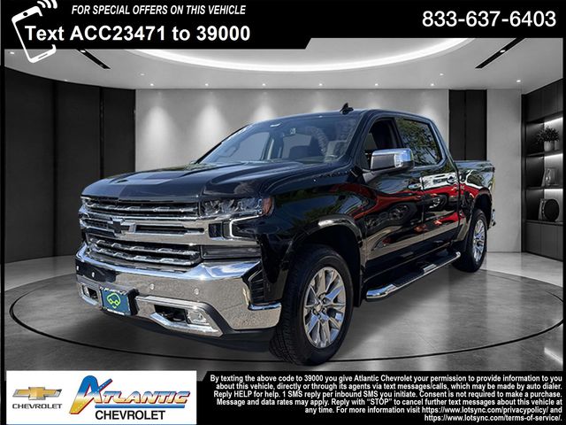 Black 2022 Chevrolet Silverado 1500 LTZ Crew Cab 4WD Pickup Truck Four-Wheel Drive 8-Speed Automatic