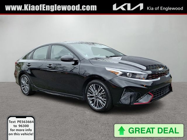 Aurora Black Pearl 2023 Kia Forte GT-Line FWD Sedan Front-Wheel Drive Continuously Variable Transmission