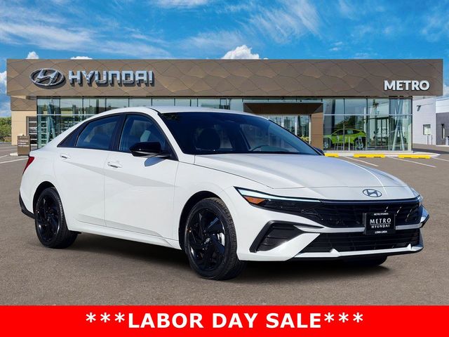 White 2026 Hyundai Elantra Sedan Front-Wheel Drive Continuously Variable Transmission