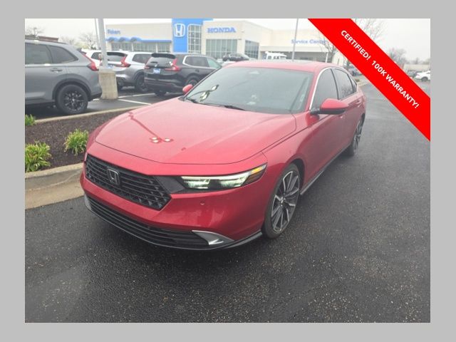 Radiant Red Metallic 2024 Honda Accord Hybrid Touring FWD Sedan Front-Wheel Drive Continuously Variable Transmission