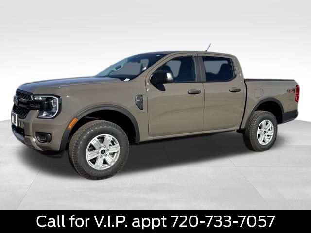 Marsh Gray 2025 Ford Ranger XL SuperCrew 4WD Pickup Truck Four-Wheel Drive Automatic