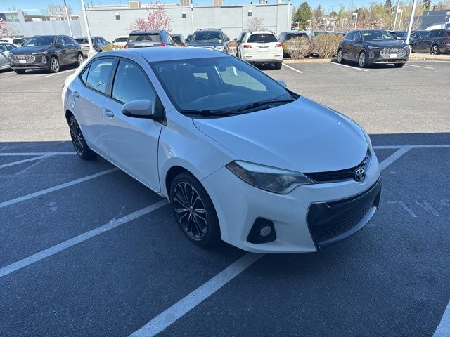 Super White 2015 Toyota Corolla S Plus Sedan Front-Wheel Drive 4-Speed Automatic