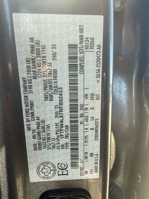 2024 Gray Ford F-150 Tremor 4X4 Truck