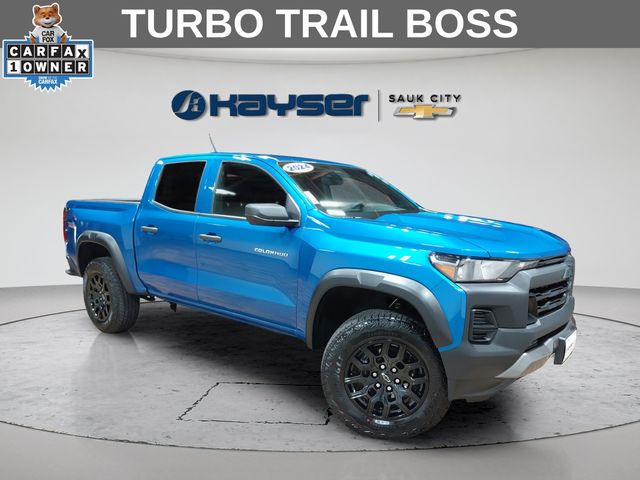 Glacier Blue Metallic 2024 Chevrolet Colorado Pickup Truck Four-Wheel Drive 8-Speed Automatic