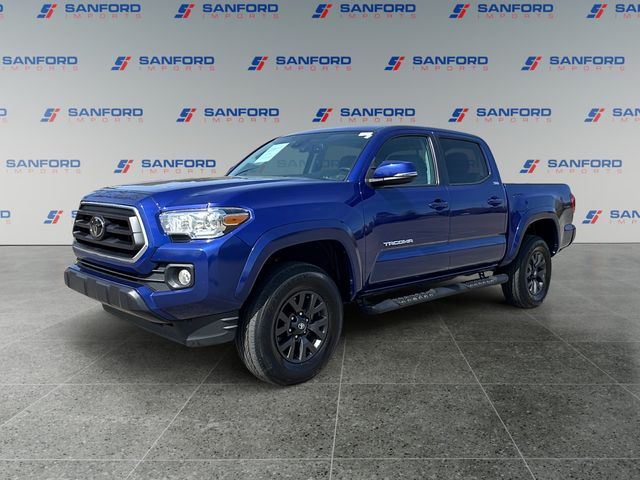 Blue 2023 Toyota Tacoma SR5 V6 Double Cab 4WD Pickup Truck Four-Wheel Drive 6-Speed Automatic