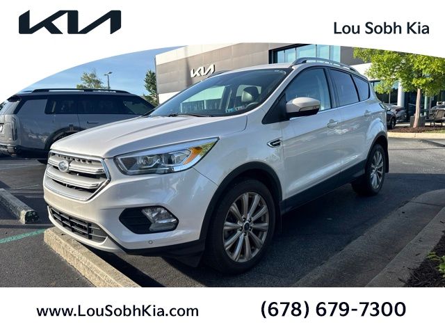 White 2017 Ford Escape Titanium AWD SUV / Crossover All-Wheel Drive 6-Speed Automatic