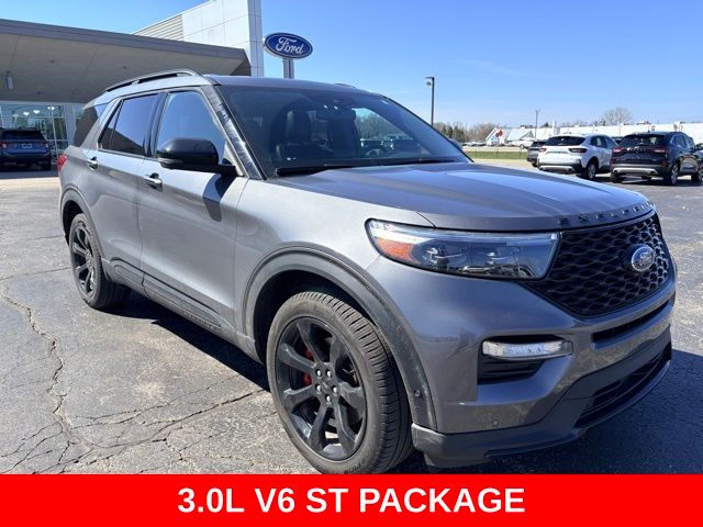 Carbonized Gray Metallic 2021 Ford Explorer ST AWD SUV / Crossover All-Wheel Drive Automatic