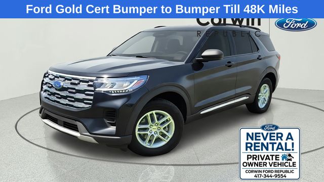 Black Metallic 2025 Ford Explorer Active AWD SUV / Crossover All-Wheel Drive Automatic