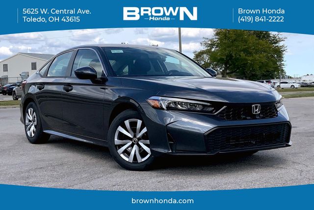 Meteorite Gray Metallic 2026 Honda Civic Sedan Front-Wheel Drive Continuously Variable Transmission