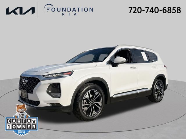 Quartz White 2019 Hyundai Santa Fe SUV / Crossover All-Wheel Drive 8-Speed Automatic