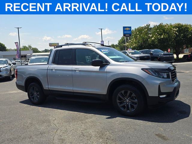 Lunar Silver Metallic 2021 Honda Ridgeline Sport AWD Pickup Truck All-Wheel Drive 9-Speed Automatic
