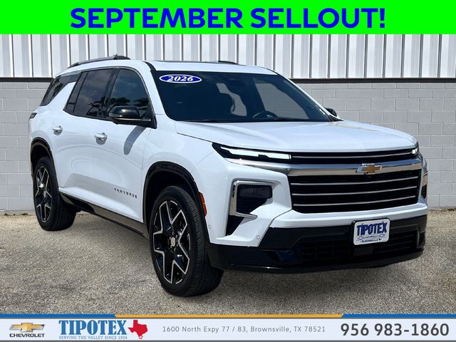 Polar White Tricoat 2026 Chevrolet Traverse SUV / Crossover Four-Wheel Drive 8-Speed Automatic