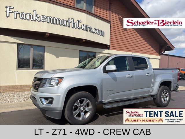 Silver Ice Metallic 2019 Chevrolet Colorado Z71 Crew Cab 4WD Pickup Truck Four-Wheel Drive 8-Speed Automatic