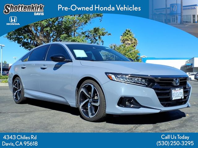 Sonic Gray Pearl 2022 Honda Accord Sedan Front-Wheel Drive Continuously Variable Transmission