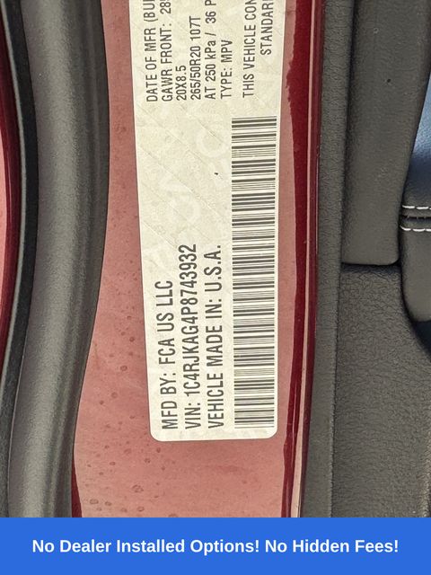 2023 Jeep Grand Cherokee L Altitude Red at Wharton Ford
