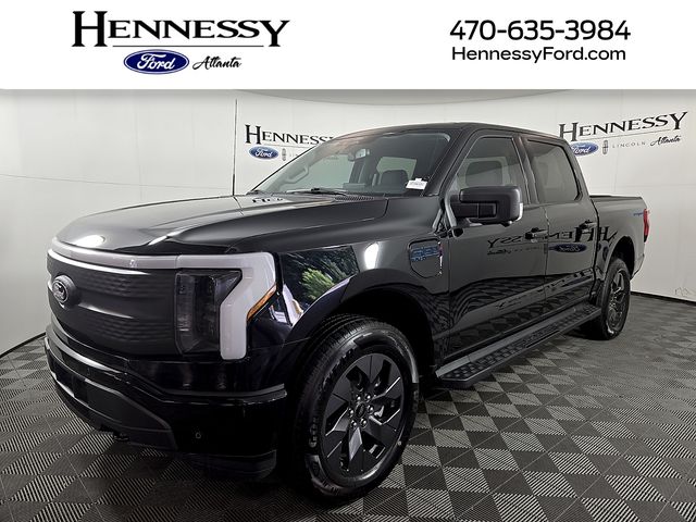 Black Metallic 2025 Ford F-150 Lightning Flash SuperCrew AWD Pickup Truck All-Wheel Drive Automatic