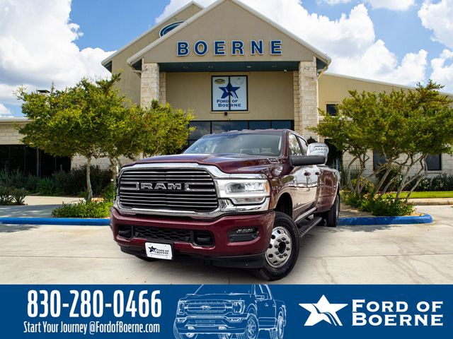 Delmonico Red Pearlcoat 2023 RAM 3500 Laramie Crew Cab LB DRW 4WD Pickup Truck Four-Wheel Drive 6-Speed Automatic