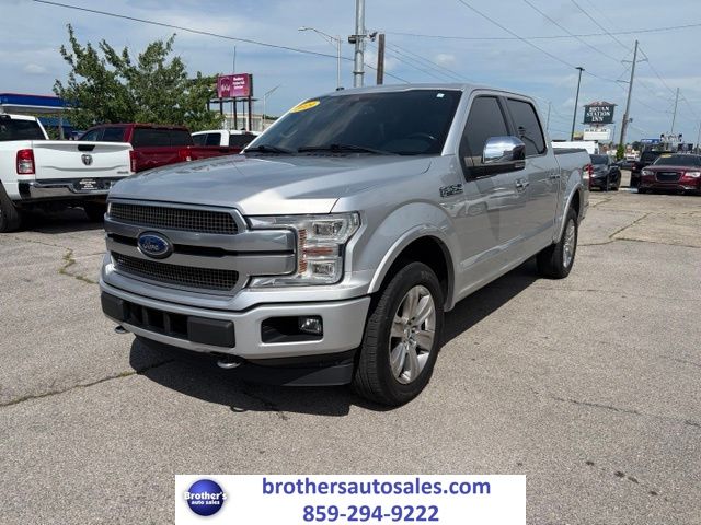 Gray 2019 Ford F-150 Platinum SuperCrew 4WD Pickup Truck Four-Wheel Drive Automatic
