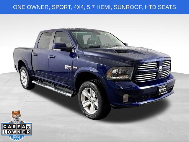 True Blue Pearlcoat 2014 RAM 1500 Pickup Truck Four-Wheel Drive 8-Speed Automatic