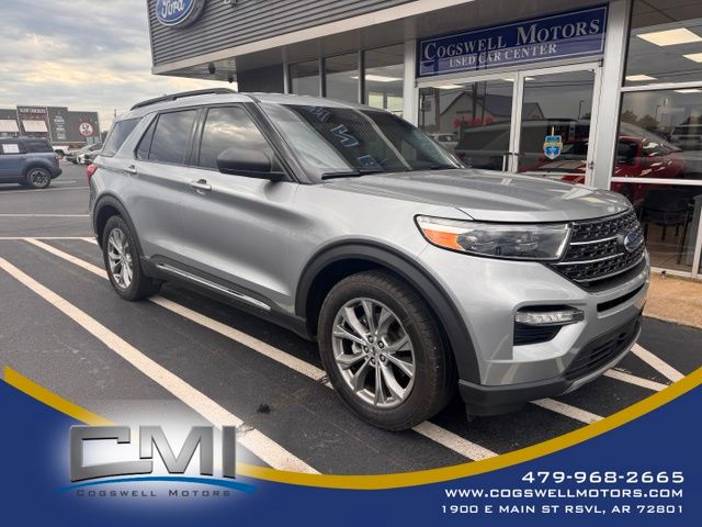Silver Metallic 2022 Ford Explorer SUV / Crossover Rear-Wheel Drive Automatic